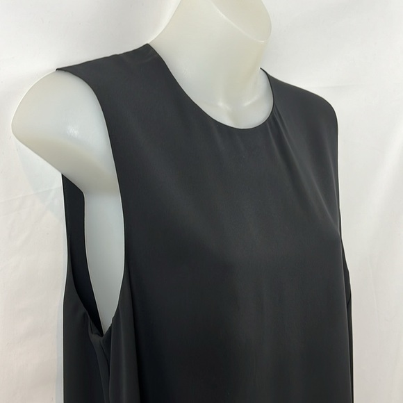 Babaton Hopkins Asymmetrical Sleeveless Black Blouse Tie-front Top Size M - Picture 6 of 13